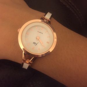 White and Rose Gold watch