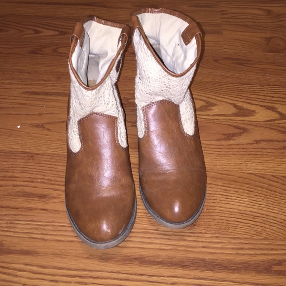 lace booties with heel