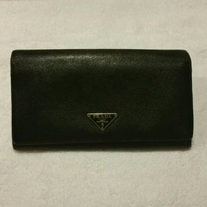 Classic authentic black Prada wallet