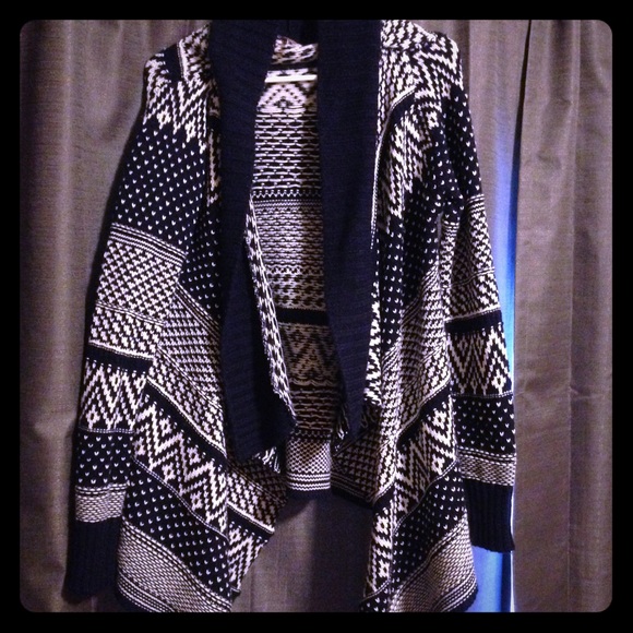 Navy and white sweater