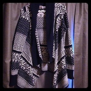 Navy and white sweater