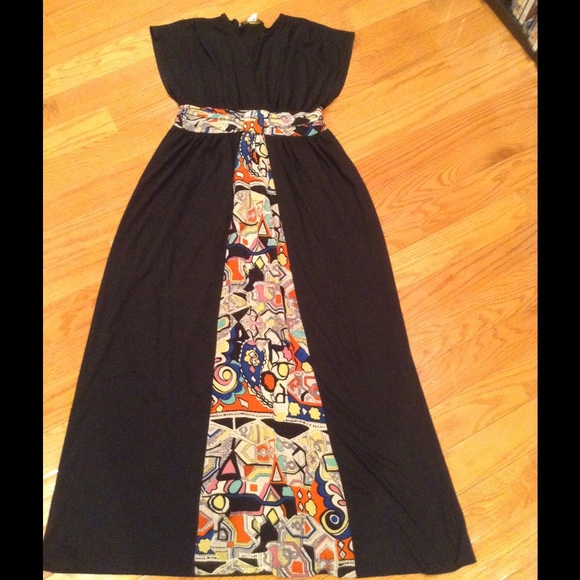 Black maxi dress