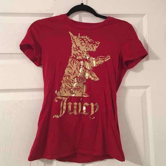 Authentic Red And Gold Juicy Couture Top 😍