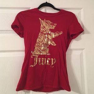 Authentic Red And Gold Juicy Couture Top 😍