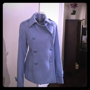 Light blue nautical pea coat