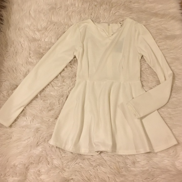 White peplum top - Picture 1 of 1