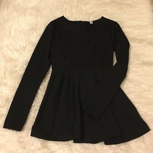 Black peplum top