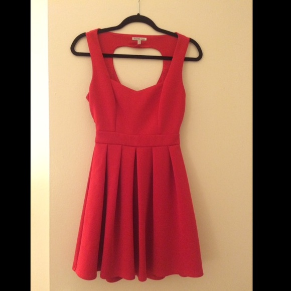 Cute red pleated heart dress (Charlotte Russe)