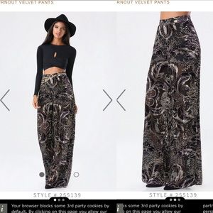 Bebe Burnout Velvet Pants