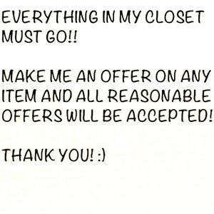 Accepting all offers!