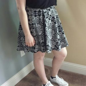 Black & White skater skirt
