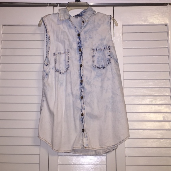 Acid Wash Muscle Tshirt