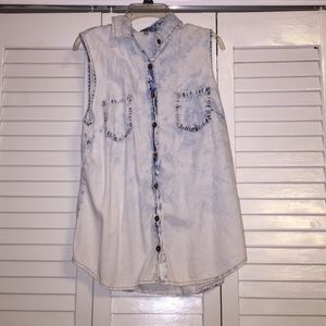 Acid Wash Muscle Tshirt