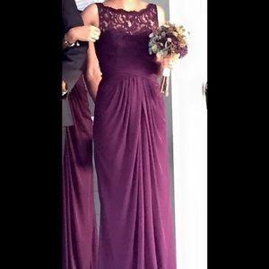 Plum formal dress from David's Bridal