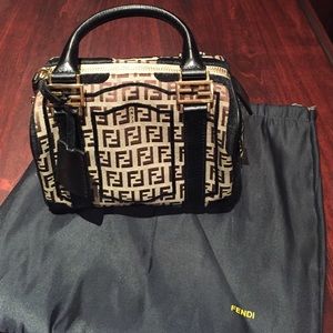 SMALL FENDI ZUCCA LOGO SATCHEL!!