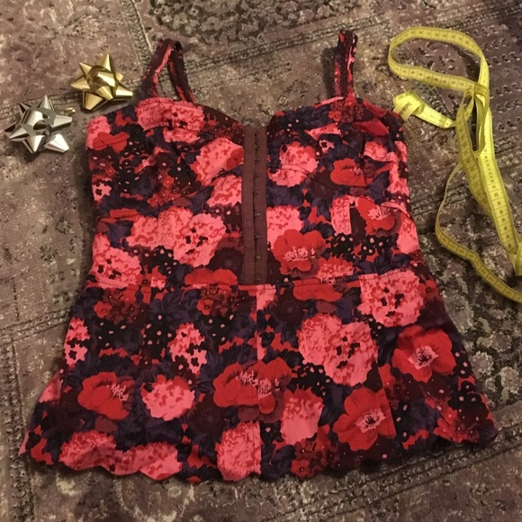 Free People Flower Corset Tank Top - Picture 2 of 4