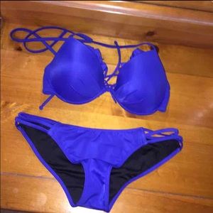 Blue Victoria's Secret swim suit