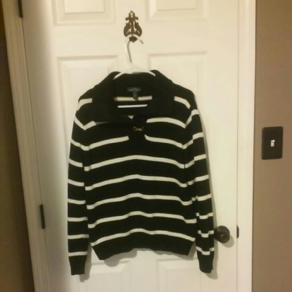 Lauren by Ralph Lauren stripped toggle sweater