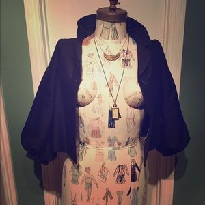 Black Silk Cape style Jacket