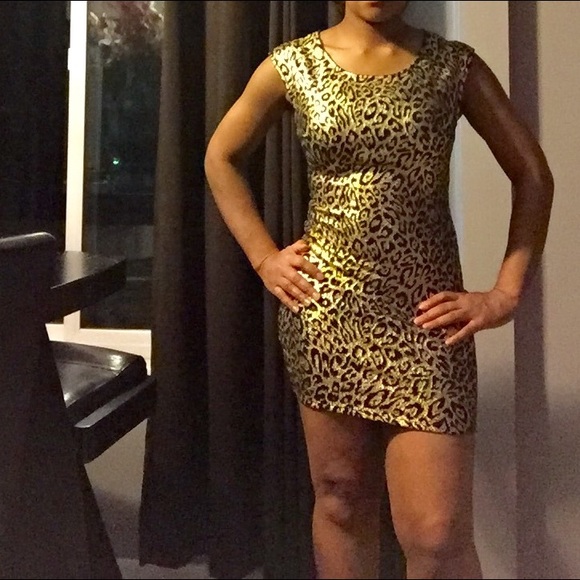 Very sexy black and gold dress