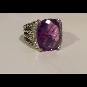 David Yurman 16x12 Amethyst Wheaton ring