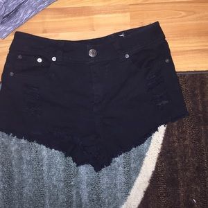 Black high waisted shorts