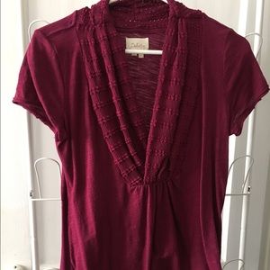 Maroon Sweater Blouse