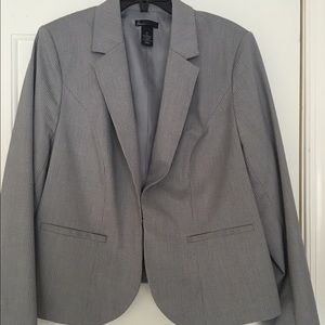 Lane Bryant grey pinstripe blazer
