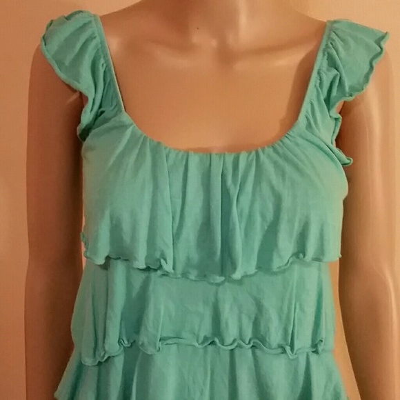 Express sky blue ruffle top - Picture 2 of 4