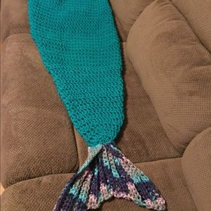 Crocheted mermaid blanket