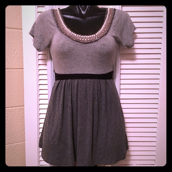 Beaded Baby Doll Dress