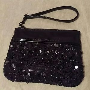 Express Sequin and Patent Leather Wristlet