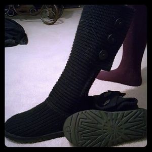 Cardigan sweater boots