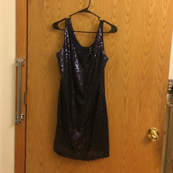 Navy blue sequin dress