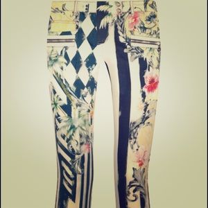 100% Balmain Skinny Jeans Printed Pants