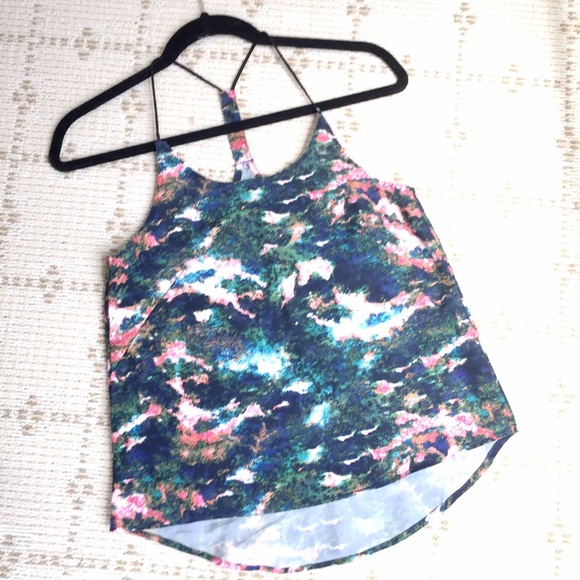 H&M Tops - NEW H&M summer paint print high-low tank H&M Tops - NEW H&M summer paint print high-low tank