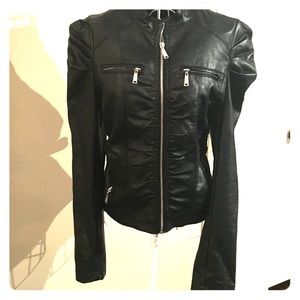 Black Leather Jacket (Faux)