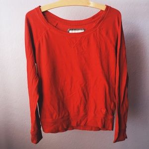 Red long sleeved shirt!