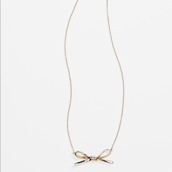 Kate Spade 'skinny mini' long bow pendant necklace