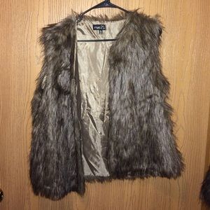 Faux fur vest