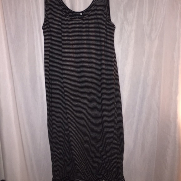 Black and white striped mini dress