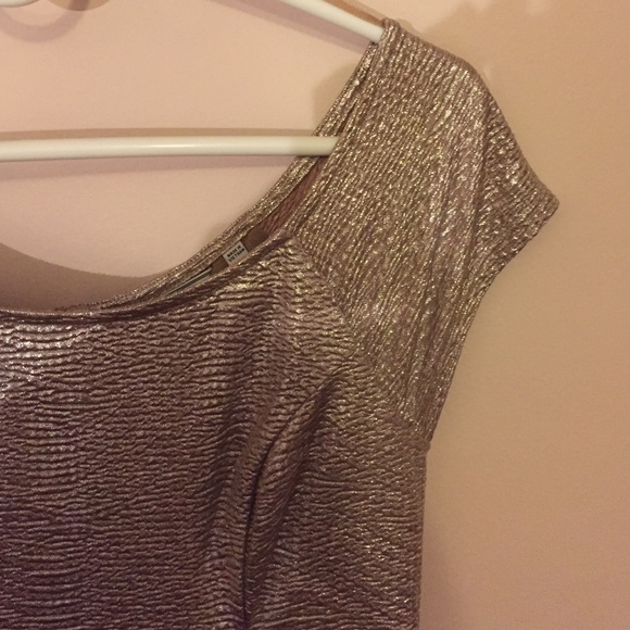 gold shimmer bodycon dress