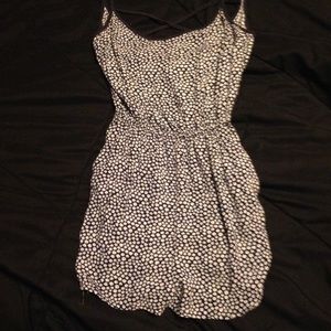 Dark blue with flowers romper