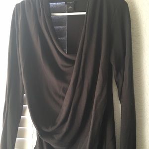 Ann Taylor dark gray wrap top
