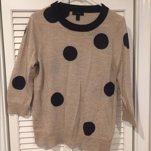Jcrew tippi polka dot sweater