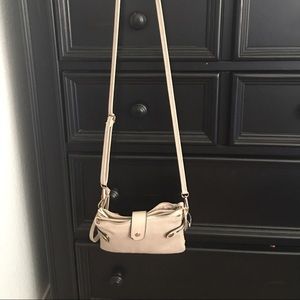 Cream small cross body purse