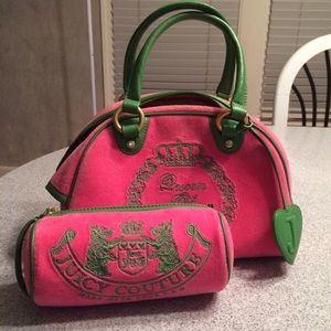 Juicy Couture bowler bag and cosmetic case