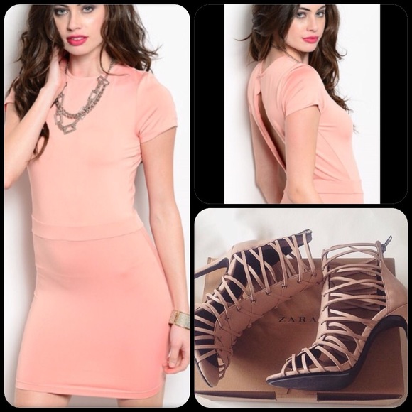 Blvd Collection Dresses & Skirts - Peach Mini Dress-Host Pick-Clearance
