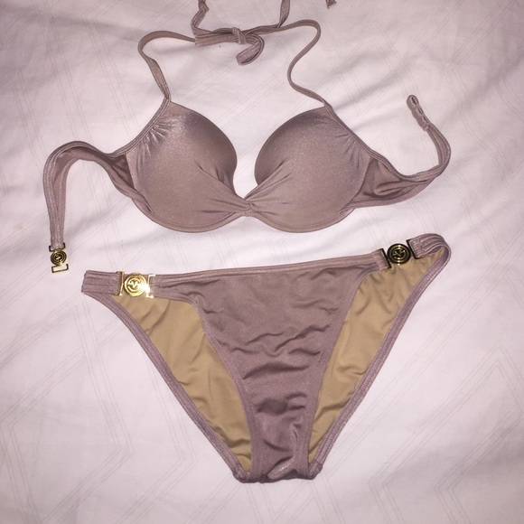 Tan Victoria's Secret swim suit