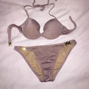 Tan Victoria's Secret swim suit